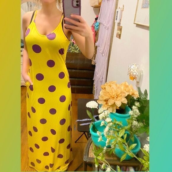 𝅺🌷 Polka Dot Maxi Beach Dress With Pockets 🌷 - Picture 1 of 2
